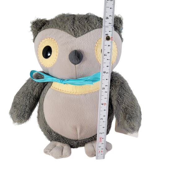 Kohl's Cares Owl Plush Stuffed Animal Gray Yellow Eyes 10" Toy Stuffie - Picture 3 of 12